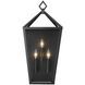 Arnold 3 Light 11 inch Powder Coated Black Outdoor Wall Sconce